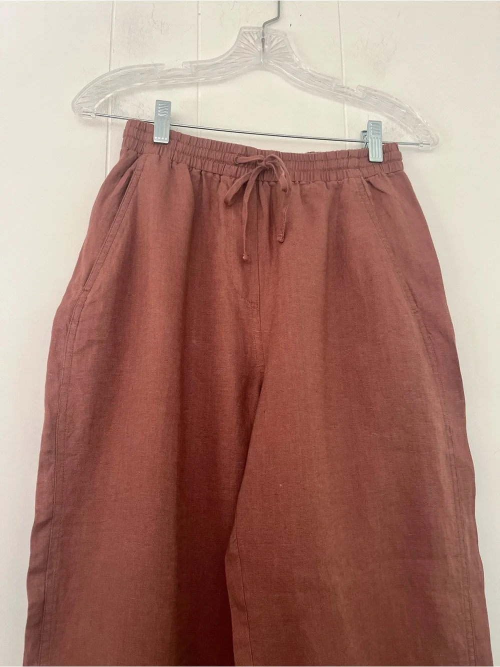 Banana Republic The Getaway Straight Leg Pull On Pant in Linen Size XS